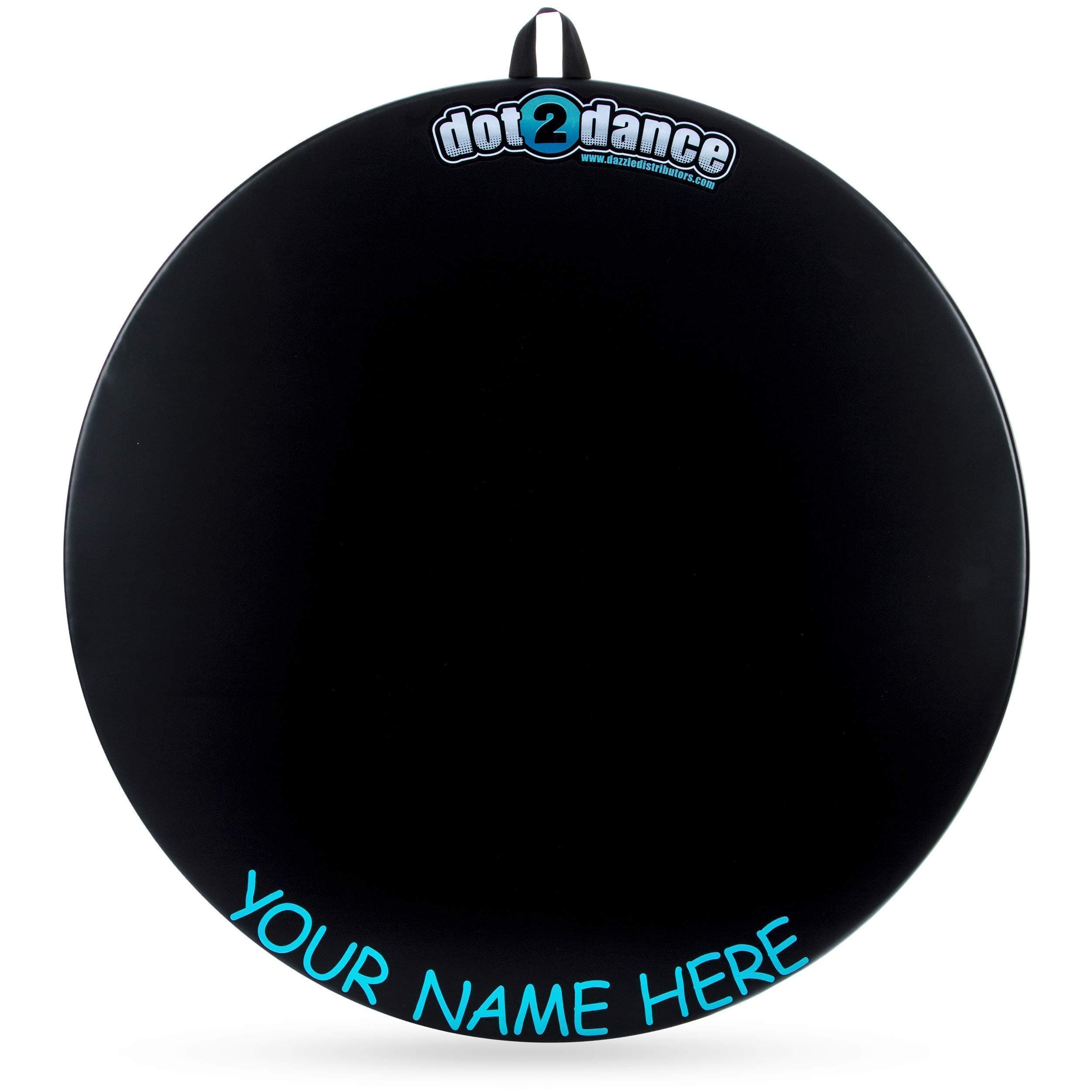 PERSONALIZED dot2dance 32" Portable Dance Floor, Black Marley with Multi-Use Gym Mat Back SIZE GRANDE-32x32x1