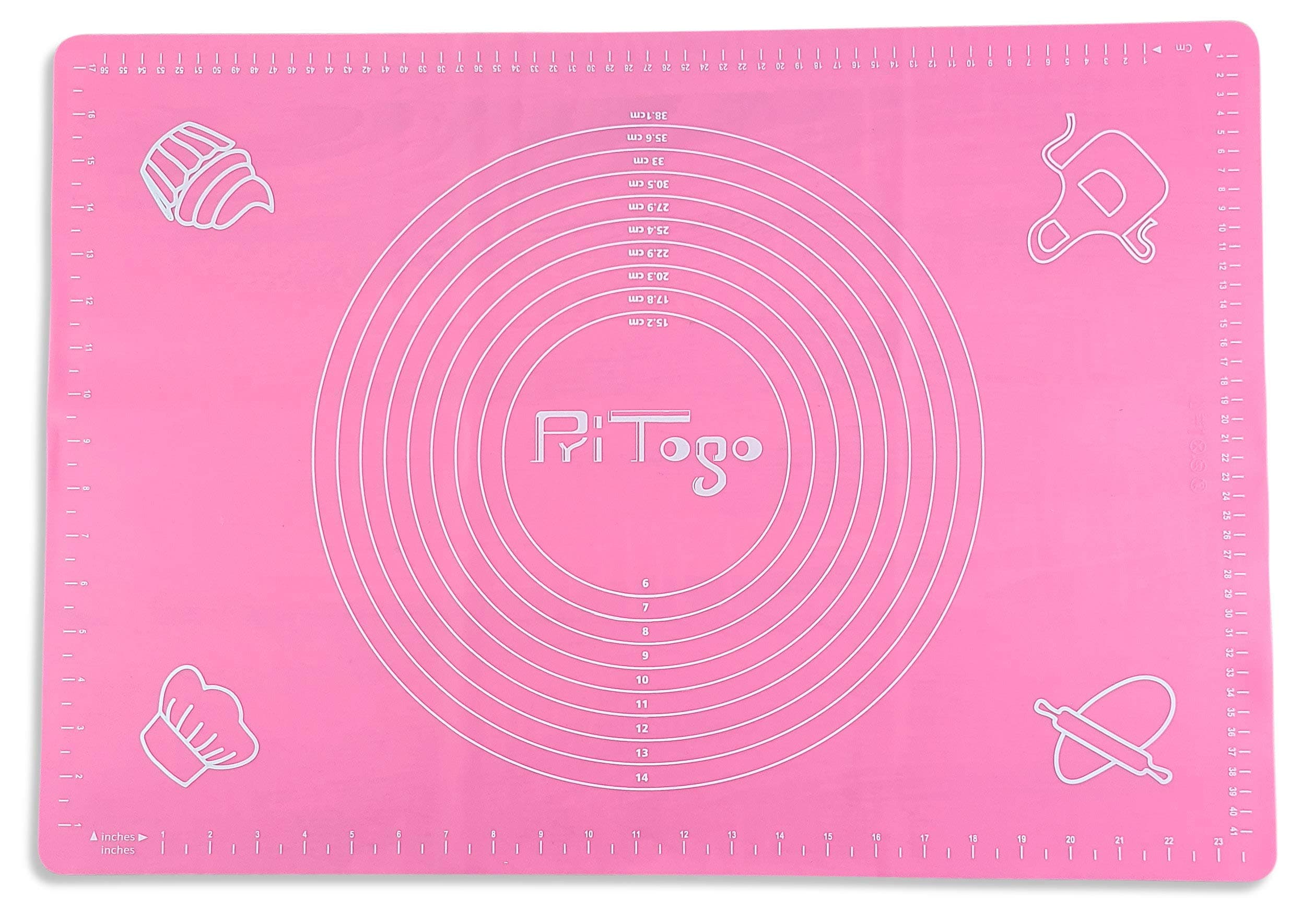 Seifenprofis®, roll mat, baking mat, 65 cm x 45 cm, blue/pink, silicone pink