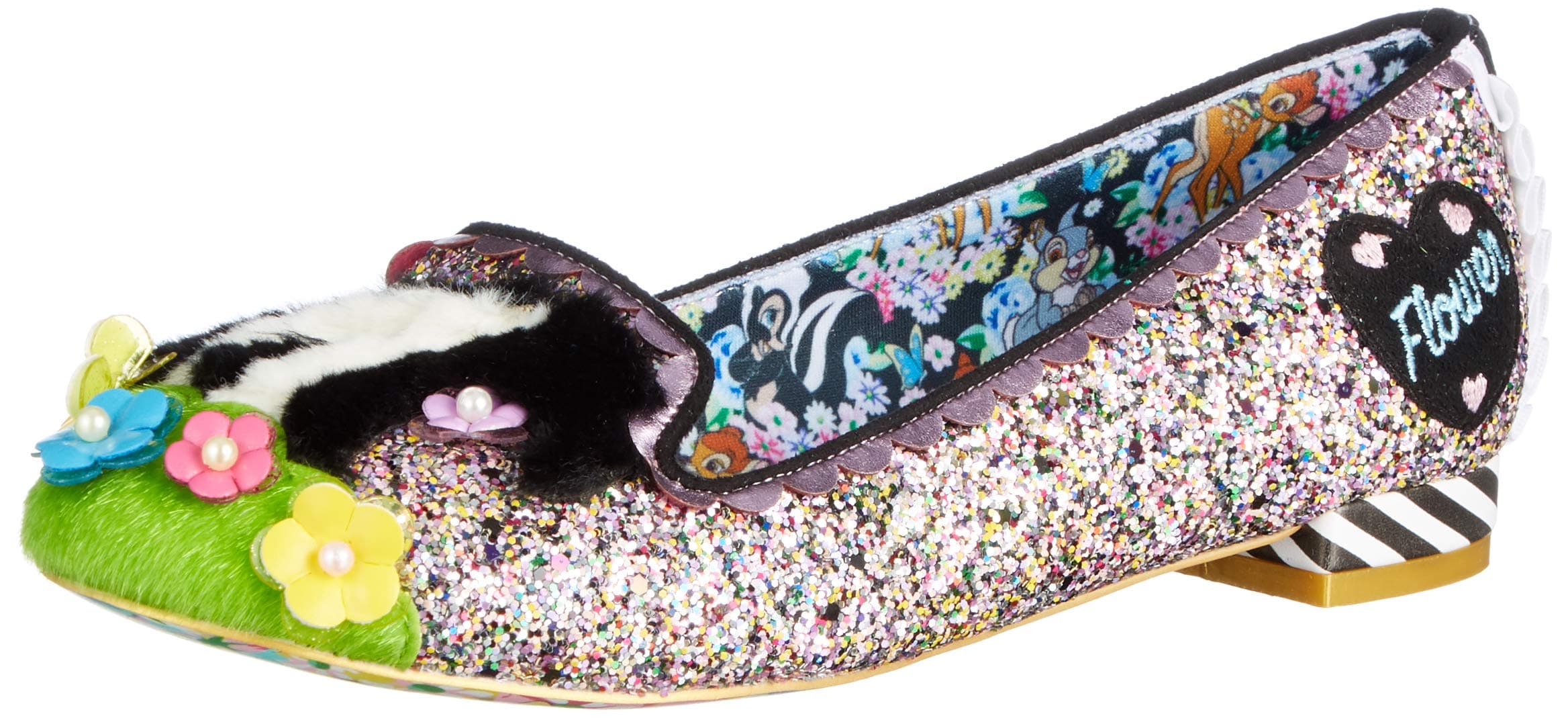 Irregular Choice Women's Bashful Skunk Closed Toe Ballet Flats