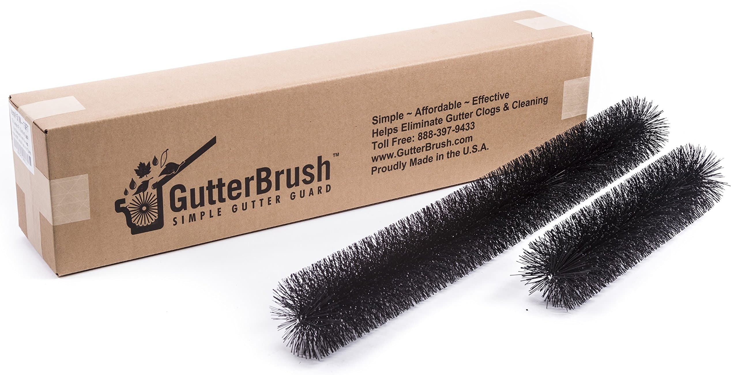 GutterBrush Gutter Guard 12 ft. "Prove It Pack" for Standard 5" Rain Gutters