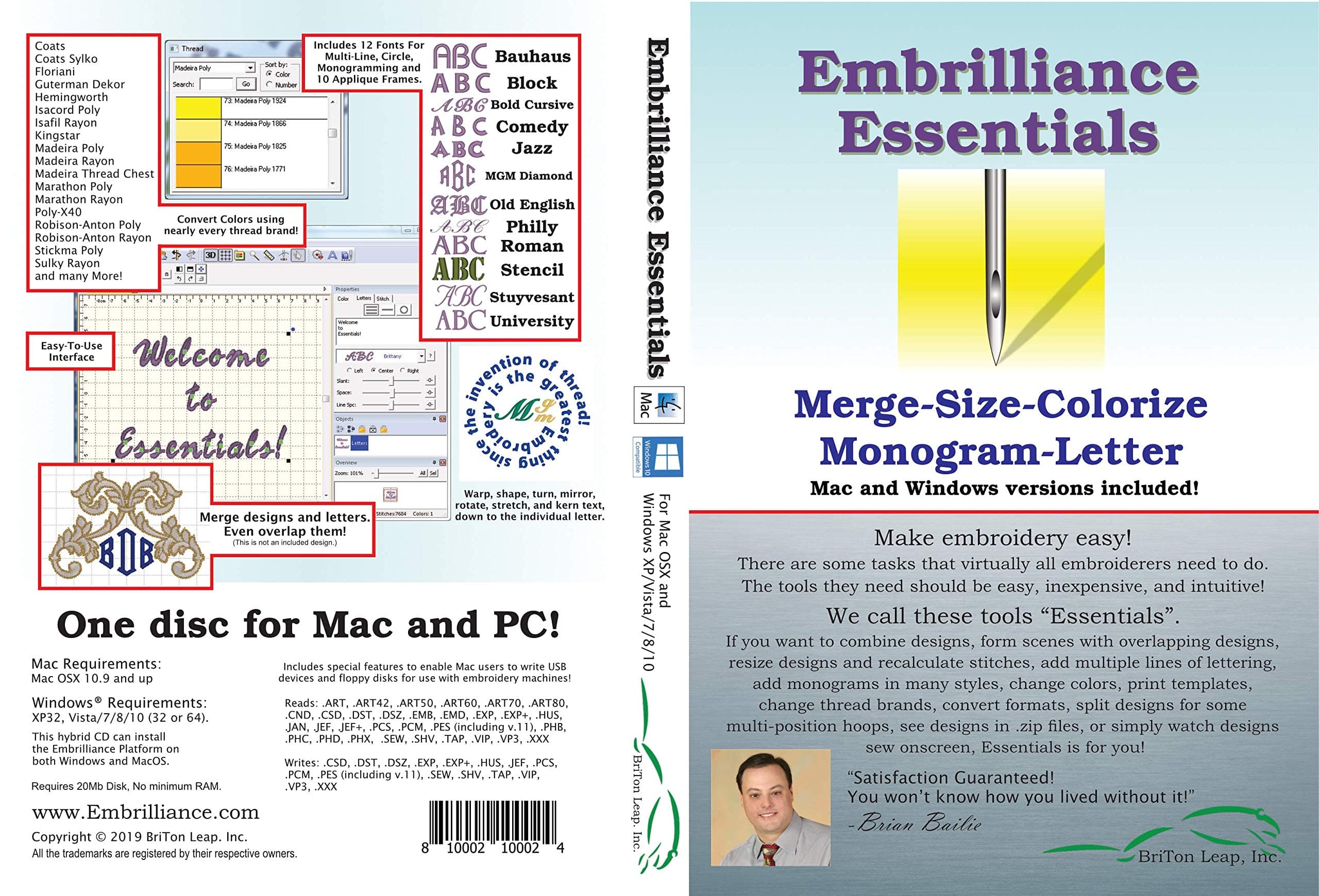 EmbrillianceEssentials Embroidery BB-ESS10