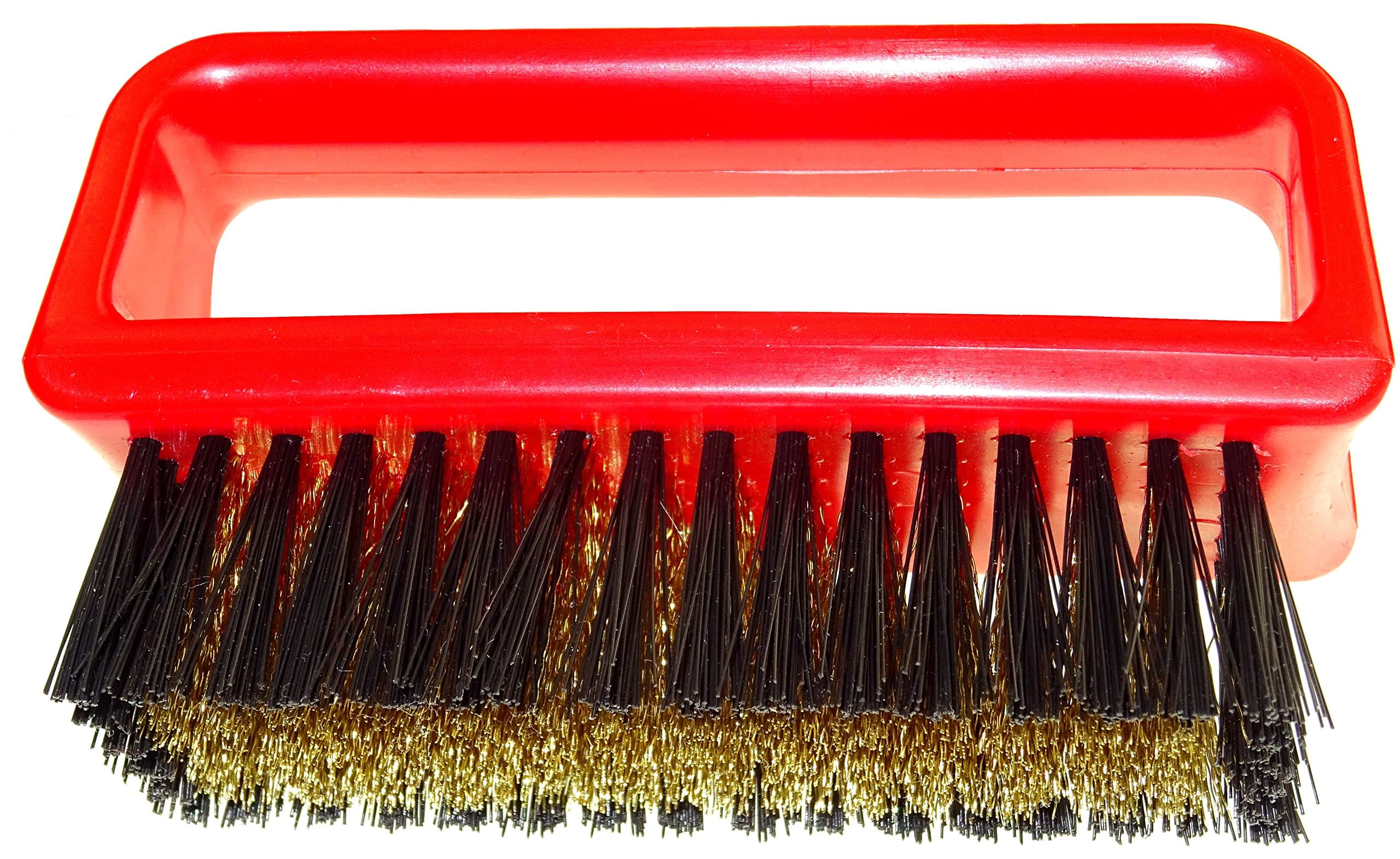 DELARA suede brush with brass bristles