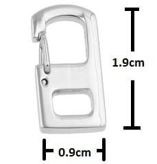 1 Pack 1.9cm Steel Rectangle Wiregate Spring Carabiner, Stainless Steel Wiregate Quick Release Carabiner, Key Ring Keychain Split Rings EDC Tools Gadgets Keys Hook Link Snap Clip Connector SS