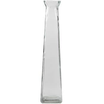 Clear-Glass Bud Vase, 11' tall