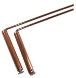 Mini (Small) Copper Dowsing Rods With Copper Handles - Pair