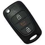 3 Buttons Flip Key Remote Fob Case Shell with Uncut Blank Blade Compatible for KIA Soul 2010 2011 2012 2013/ KIA Sportage 2012