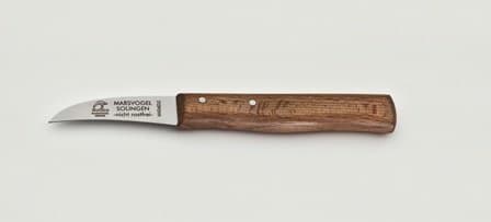 'Grandma's Kitchen Knife Extra Sharp Curved Marsvogel Solingen, 2.1/2 = 6 cm Stainless Steel/Cast steel, wood handle