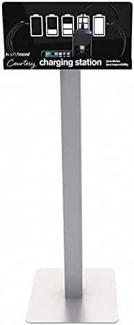 KwikBoost 8 Device Courtesy Charging Station - Black Graphic (Freestanding)