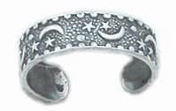 Silverflake -Moon n Stars Toe Ring in Sterling Silver