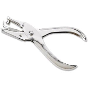 Business Source Ticket Punch, Single Hole, Round, 1/4" Hole, Silver (62895)