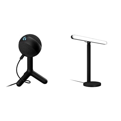 Logitech G Yeti Orb RGB Gaming Microphone with LIGHTSYNC, USB Mic for Streaming Litra Beam Premium LED Gaming Key Light with Truesoft