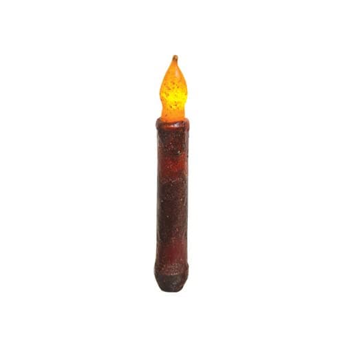 Burnt Burgundy 6" Taper Candle with Timer