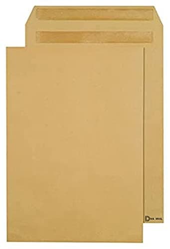 100 x Brown Mailing Envelopes Self Seal for Posting mailing Home Office and Ecommerce (A5)