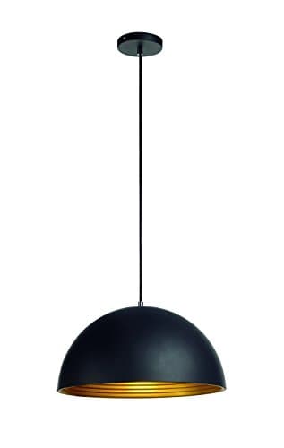 SLV Lighting 155910 FORCHINI M PD-2 Ceiling Pendant, Black/Gold