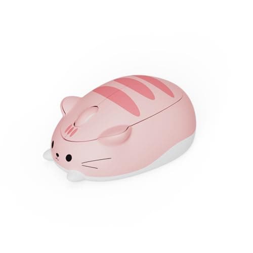 Akko Cat Theme Wireless Gaming Mouse, 2.4G GHz with a USB Receiver, Cute Optical Cordless Cartoon Mice for Computer/Laptop/Desktop/PC, Compatible with Mac/Win (Pink Angie)