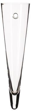 15" Wall Mount Clear Glass Wall Vase