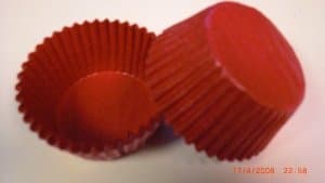 Glassine Baking Cups, Standard, 50 Count, Red