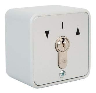 GEBA MSC-APZ1-2T/1 Surface Mount Key Switch Two Way Momentary Function with Cylinder for Automatic Garage Doors and Gates
