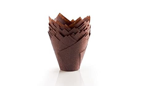 Bakery Direct 200 MINI bite Size Tulip Muffin Wraps (Brown)