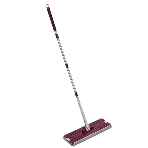 UPC Flat Mop Head and Handle with Microfiber Refill with 360° Cleaning - Suitable for UPC Flat Mop (Pink)…