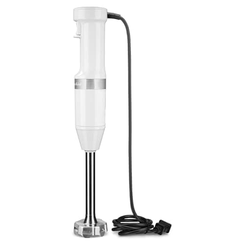 KitchenAid KHBV83WH Variable Speed Corded Hand Blender with Accessories, White