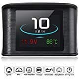 Universal Car HUD Head Up Display Auto Diagnostic Scanner with Speeding Warning, Fuel Consumption, Temperature, Car Error Code and ECU Data