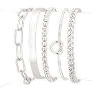 Gold/Silver Plated Bracelets for Women Stack,Bangle Cuff Bracelet Set Non Tarnish Jewelry for Women Trendy