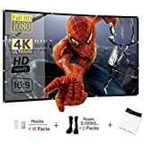 Display4top 100 inch 16:9 HD Foldable Projector Screen,Anti-Crease Portable Front & Rear Projection Movies Screen for Home Theater Outdoor Indoor Classroom Training