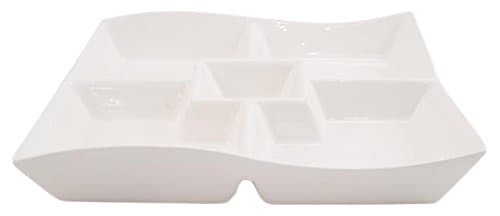 White Basics Collection, Motion Chip-N-Dip Platter, White