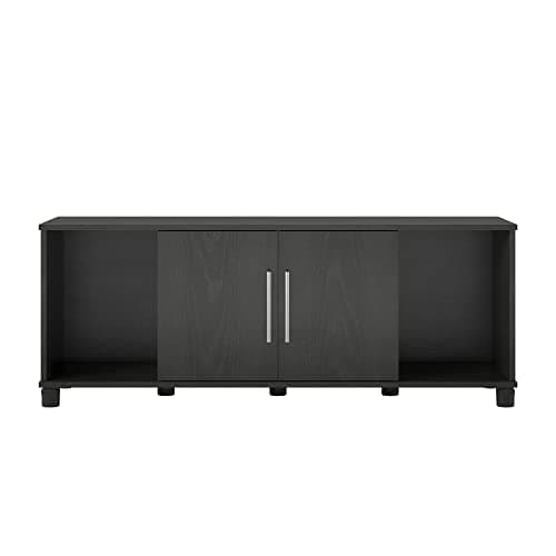 SystemBuildEvolution Camberly Shoe Storage Bench, Black Oak