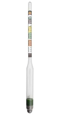 gom Gl-ab India Triple Scale Hydrometer for Beer & Wine BY GUPTA OPTICS