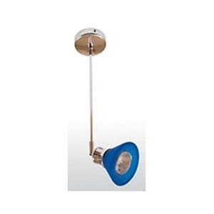 JCC Blue Satin Chrome Light, Mains Voltage Stem SpotLight