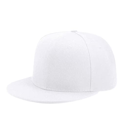 BoolavardClassic Snapback Hat Hip Hop Style Flat Peak Plain Plain Adjustable Size