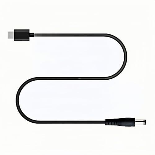 USB C to DC 5.5mm x 2.5mm(compatible with 5.5mm x 2.1mm)Power cord, USB Type C Input to DC 12V 3A Out power cable, work with PD Charger and PD Power bank. Portable for outdoor test, studio and travel.