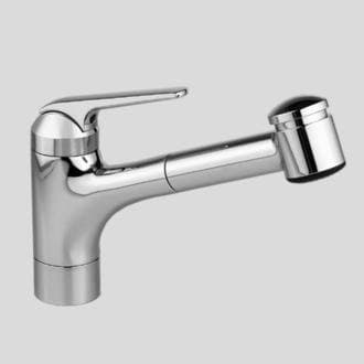 KWC10.061.033.127 DOMO Single-Lever Pull Out Kitchen Faucet, Splendure Stainless Steel