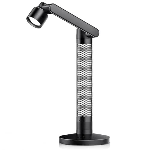 Lytmi 3-in-1 LED Desk Task Reading Light for Office, CRI95 Eye-Caring Architect Desk Lamp, 360°Rotatable Swing Arms, Dimmable Table Lamp with Atmosphere Lighting for Computer Monitor Desktop Bedside