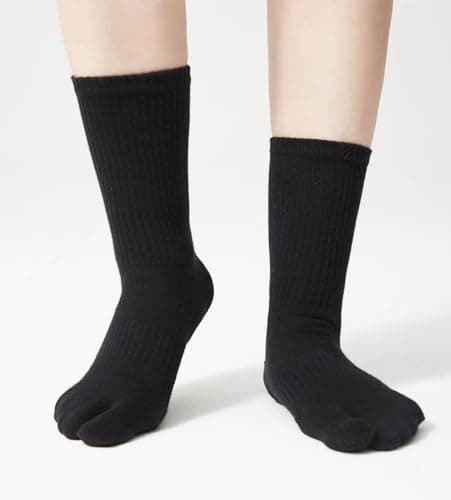 Men's Tabi Socks Flip Flop Split Toe Big Toe Cotton Athletic 4 Pack 6 Pack