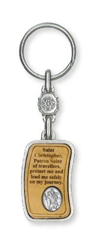 St Christopher ~ Key Ring ~ Olive Wood by Rosaria