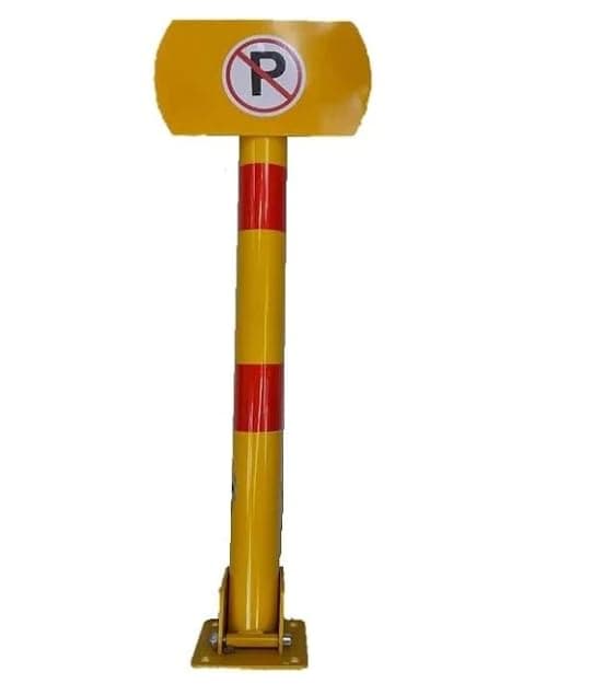 Flexible 70cm Reserve Parking Barrier with Lock System - Durable Design, Easy to Install, Secures Parking Space, Heavy-Duty Steel, Ideal for Personal and Commercial Use