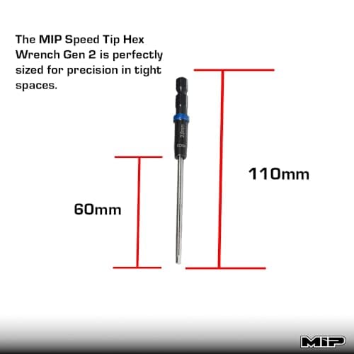 MIP RC Hex Bit Set and Tool Kit 9612 (1.5mm, 2.0mm, 2.5mm) - Hex Head Allen Wrench Drill Tool and Tool Bit for Driver, Electric Screw Gun, RC Car Power Drill - Made in USA