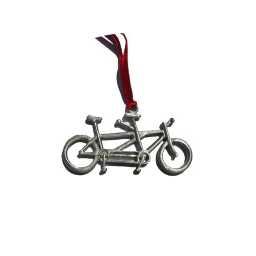 Tandem Bicycle Pewter Valentine Charm