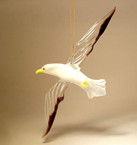 Glass Seagull Albatross Ornament