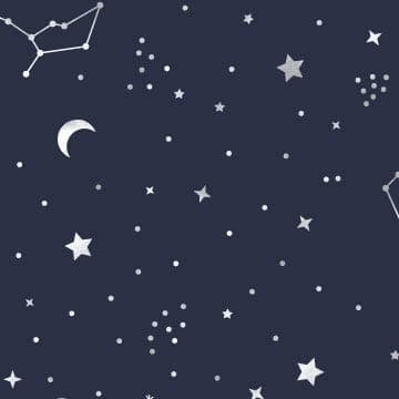 Night Sky Stars on Dark Blue Tissue Printed Patterned Tissue Wrapping Paper Luxury 5 Sheets