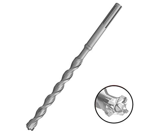 1-1/8" x 32" long Relton P202-18-32 Multiple Cutter Pyramid Point Hammer Bits with Spline Shank
