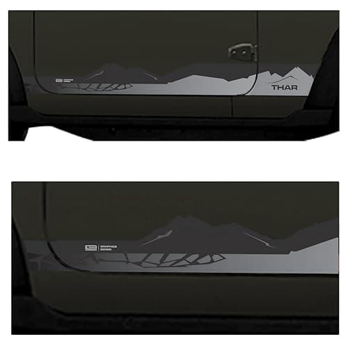 IDE AutoWorks |Explorer Edition Decal Made for Mahindra Thar | Side Decals | Colour - Rocky Beige| Size - 15.5 x 7 cm