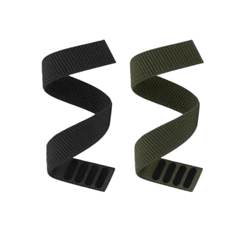 Hook and Loop Quick Dry Watch Band for Fenix 7X / Fenix 6X / Fenix 5X, 26mm Woven Nylon Ultralight Sport Wristband Strap for Garmin Fenix 6X Pro/Sapphire,Fenix 5X Plus,Enduro (Black/Green)