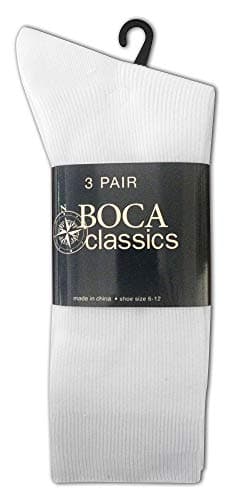Boca Classics Mens 3-pk. Nylon Socks One Size White