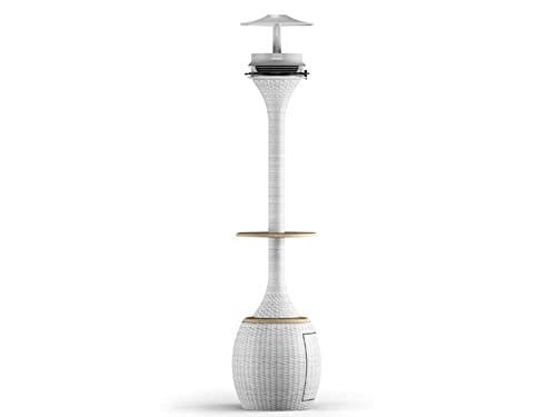 AURORA Floor standing misting system with LED lights (Wood)