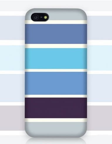 Fingerprint-proof Color Case for Iphone 5c (Blue-grey-white)