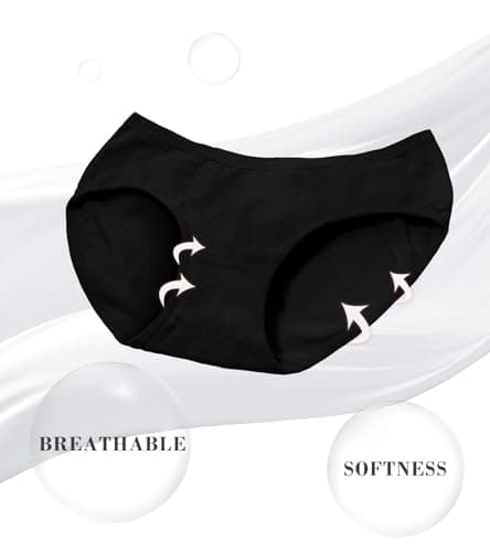 Eiggam Women's Cotton Bikini Panties,High-Cut Full Coverage Stretch Cool Underwear for Women